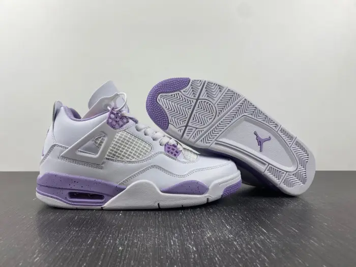 AIR JORDAN 4 WHITE AND PURPLE  BADC510