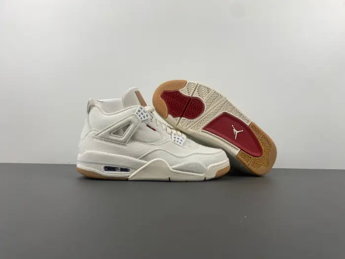 Levi s x Air Jordan 4 Retro White Denim 