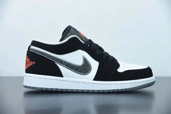 Air Jordan 1 Low Black White Wolf Grey Infrared  CFB172