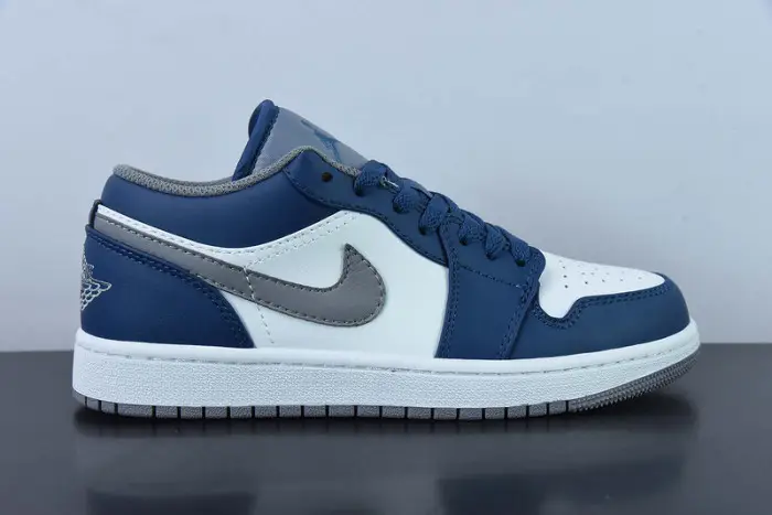Air Jordan 1 Low 'True Blue Cement' - 553558 