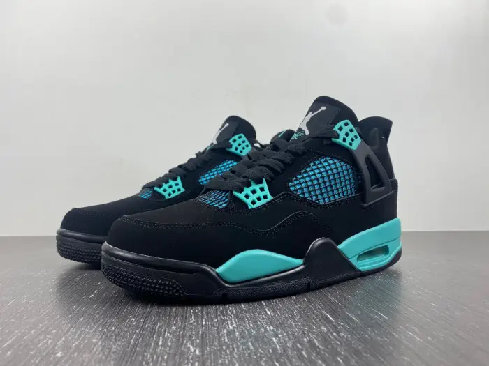 Air Jordan 4 Black Tiff any Green 