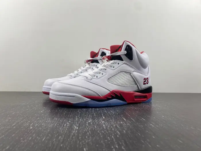Air Jordan 5 Retro Fire Red Black Tongue 136027 