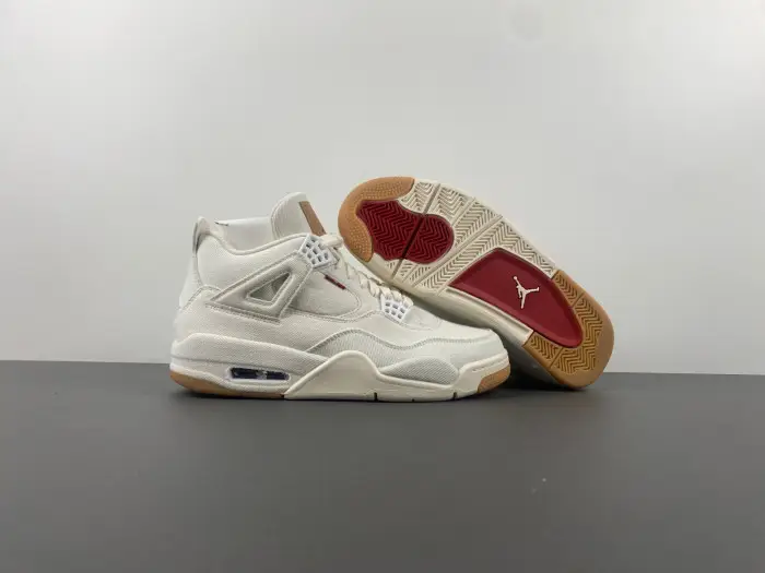 Levi s x Air Jordan 4 Retro White Denim 