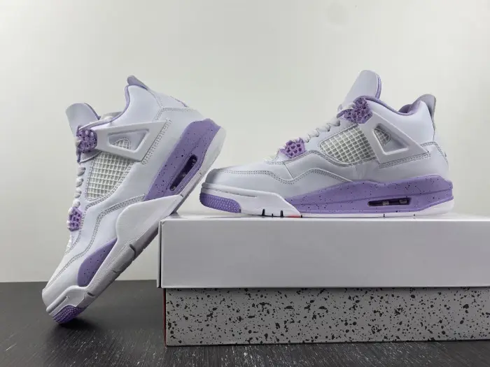 AIR JORDAN 4 WHITE AND PURPLE 