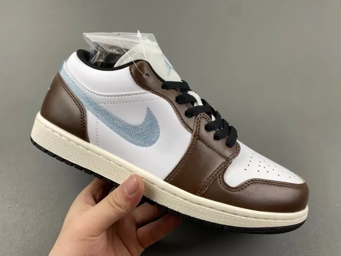 Air Jordan 1 Low SE GS AJ1 Mocha Blue Grey Kids Youth Casual 