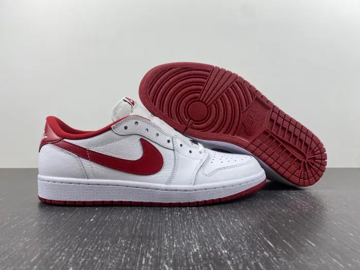 Jordan 1 Retro Low White Varsity Red - 