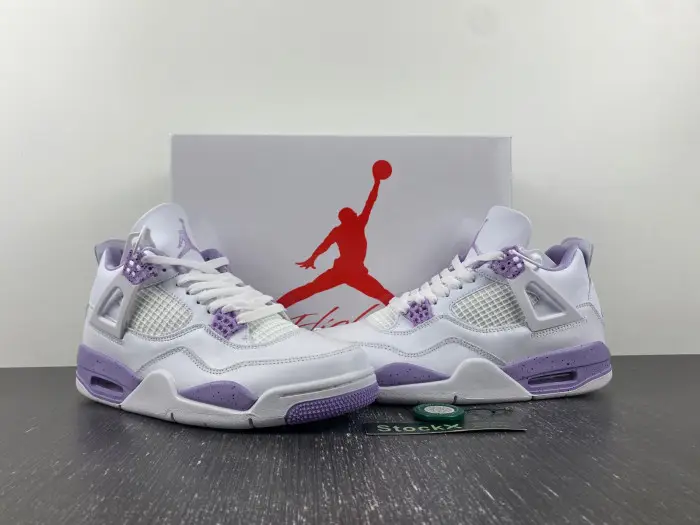 AIR JORDAN 4 WHITE AND PURPLE 