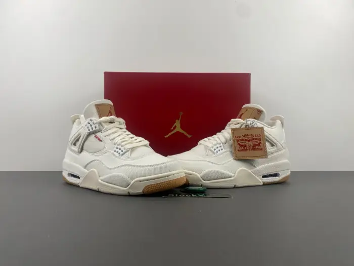 Levi s x Air Jordan 4 Retro White Denim 
