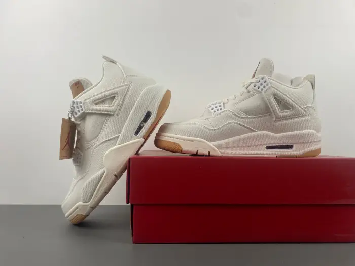 Levi s x Air Jordan 4 Retro White Denim 