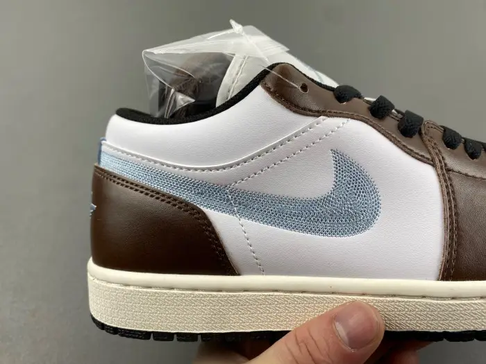 Air Jordan 1 Low SE GS AJ1 Mocha Blue Grey Kids Youth Casual 