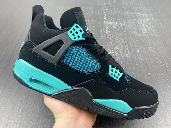 Air Jordan 4 Black Tiff any Green 