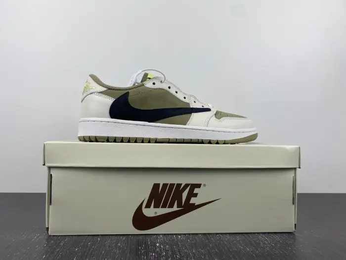 Travis Scott x Air Jordan 1 Low 'Neutral Olive' | 