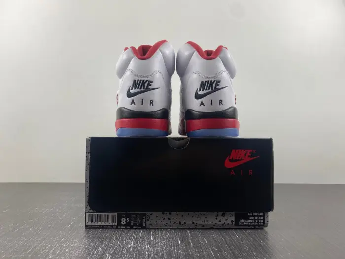 Air Jordan 5 Retro Fire Red Black Tongue 136027 