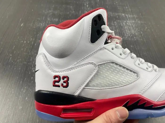 Air Jordan 5 Retro Fire Red Black Tongue 136027 