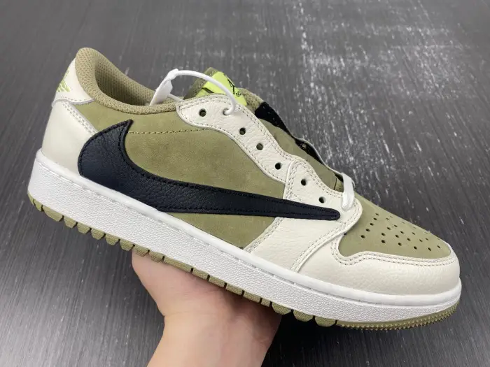 Travis Scott x Air Jordan 1 Low 'Neutral Olive' | 