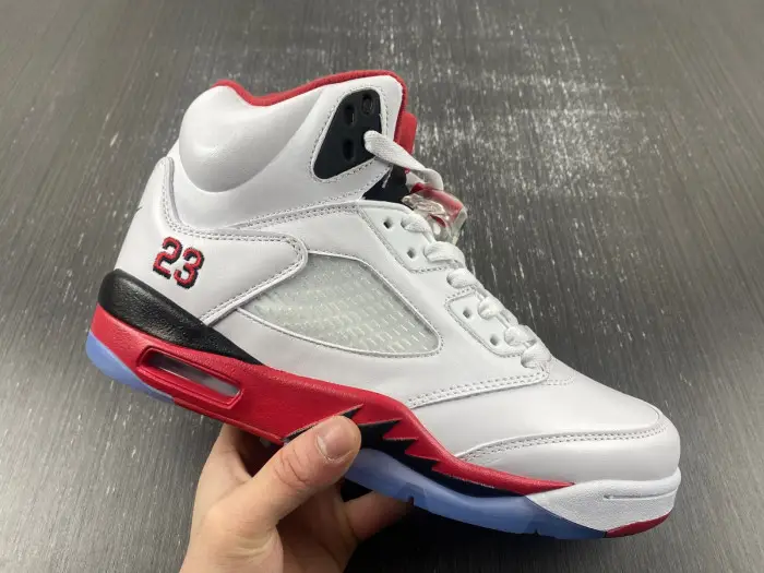 Air Jordan 5 Retro Fire Red Black Tongue 136027 