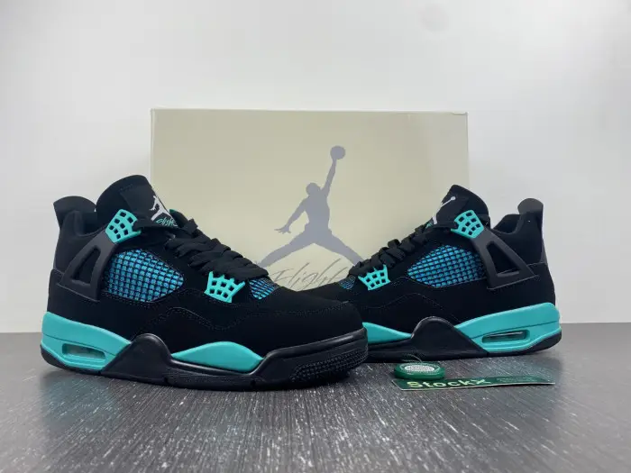 Air Jordan 4 Black Tiff any Green 