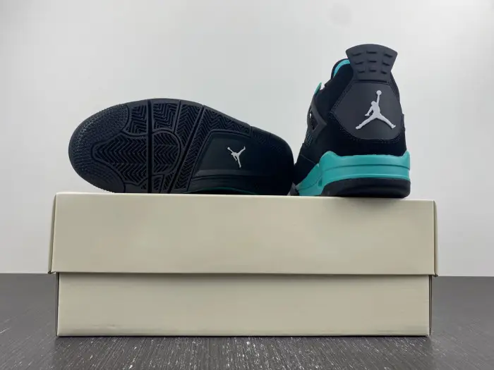 Air Jordan 4 Black Tiff any Green 
