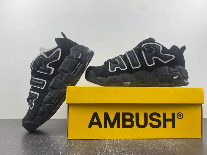 AMBUSH x Nike Air More Uptempo Low Black White 