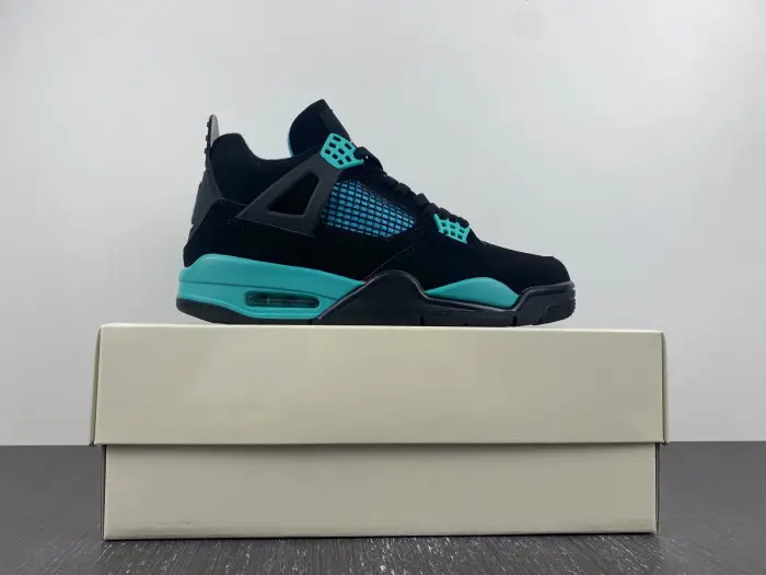 Air Jordan 4 Black Tiff any Green 
