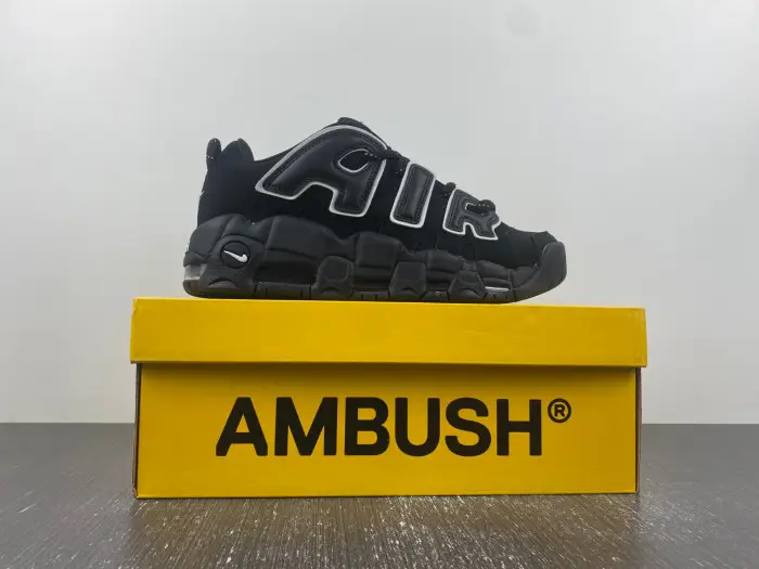 AMBUSH x Nike Air More Uptempo Low Black White 