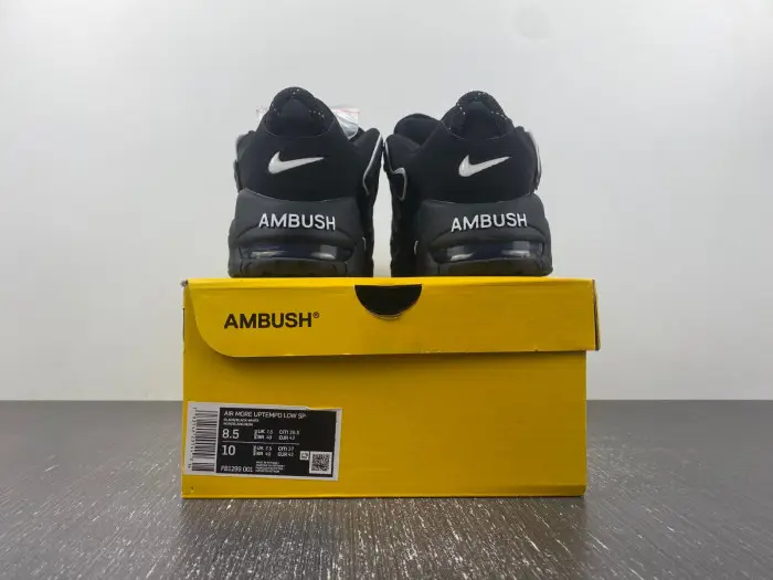 AMBUSH x Nike Air More Uptempo Low Black White 