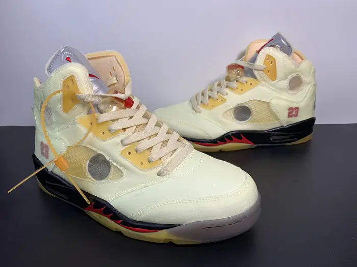 Off-White x Air Jordan 5 SP 'Sail' - DH8565 