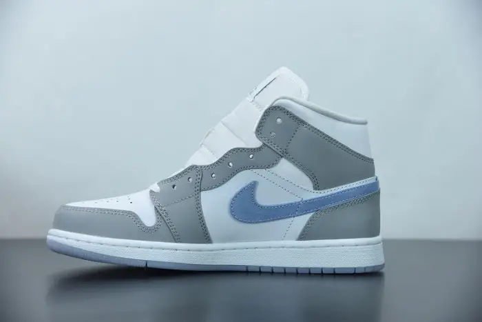 Air Jordan 1 Mid Wolf Grey Aluminum 