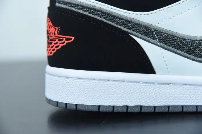 Air Jordan 1 Low Black White Wolf Grey Infrared 