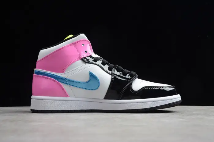 Jordan 1 Mid White Black Cyber Pink -  CED207