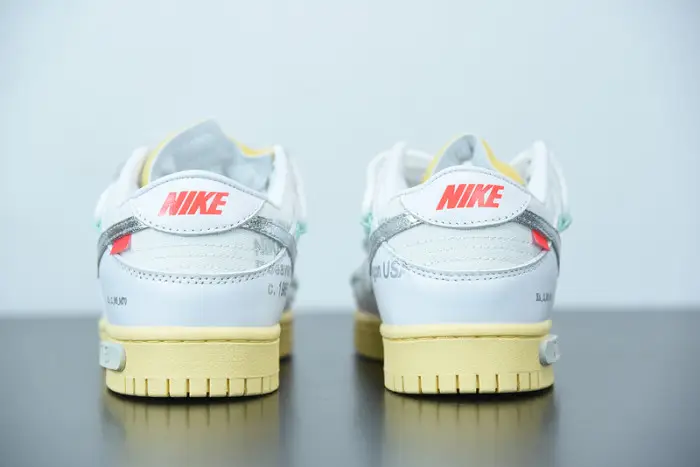 OFW Nike Dunk Low 01 Of 50 OW White Metallic Silver 