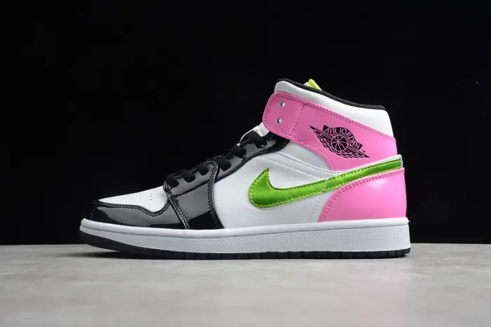 Jordan 1 Mid White Black Cyber Pink - 