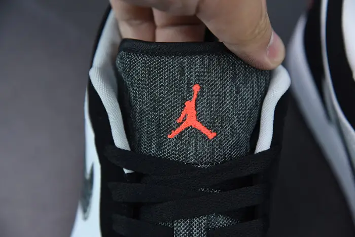 Air Jordan 1 Low Black White Wolf Grey Infrared 
