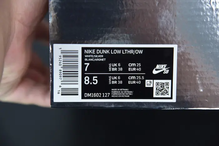 OFW Nike Dunk Low 01 Of 50 OW White Metallic Silver 