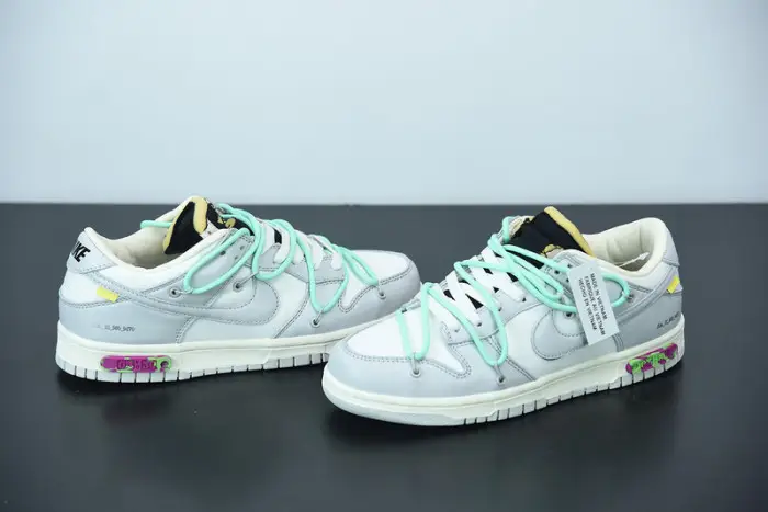OFW x Nike SB Dunk Low 04 of 50 OW White Grey Green 