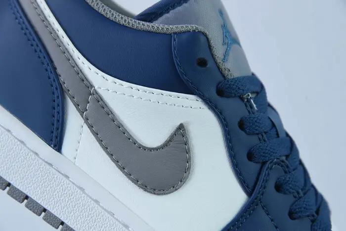 Air Jordan 1 Low 'True Blue Cement' - 553558 