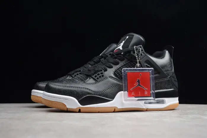 Air Jordan 4 Retro Laser Black Gum - 