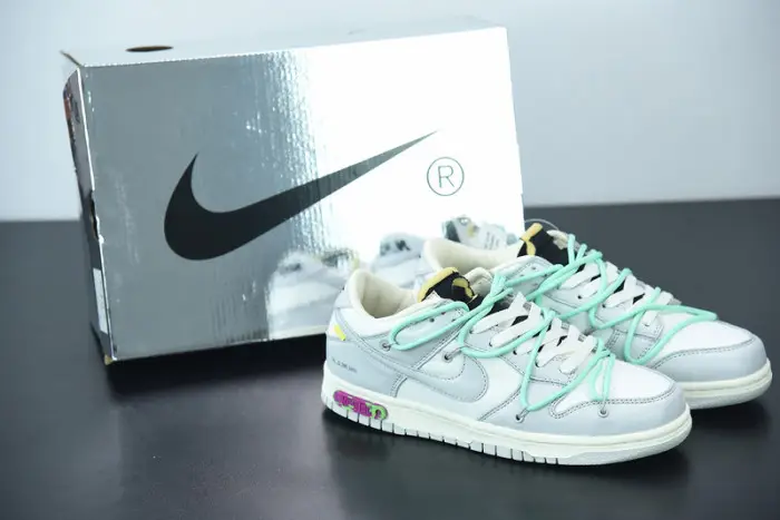 OFW x Nike SB Dunk Low 04 of 50 OW White Grey Green 