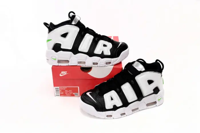 Nike Air More Uptempo Black White Green 