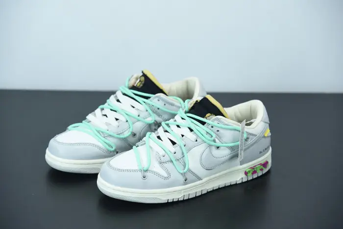 OFW x Nike SB Dunk Low 04 of 50 OW White Grey Green 