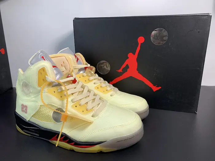 Off-White x Air Jordan 5 SP 'Sail' - DH8565 
