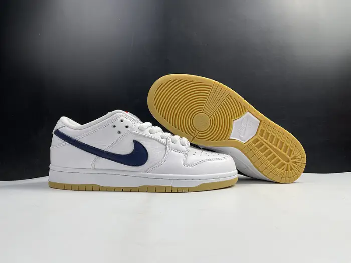 Nike SB Dunk Low Orange Label White Navy  CFAEC9