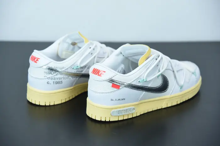 OFW Nike Dunk Low 01 Of 50 OW White Metallic Silver 