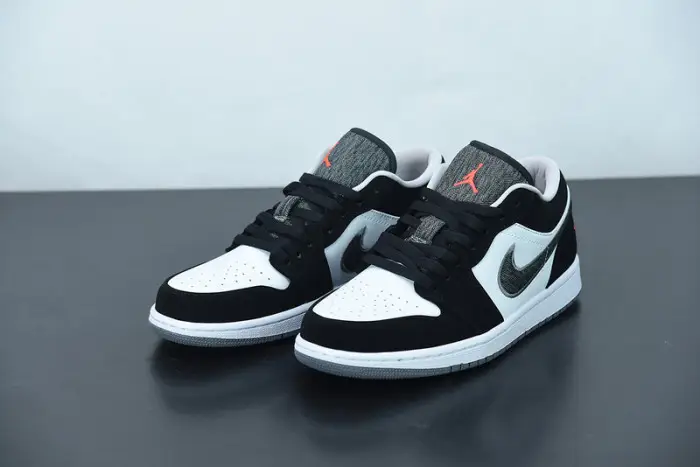 Air Jordan 1 Low Black White Wolf Grey Infrared 