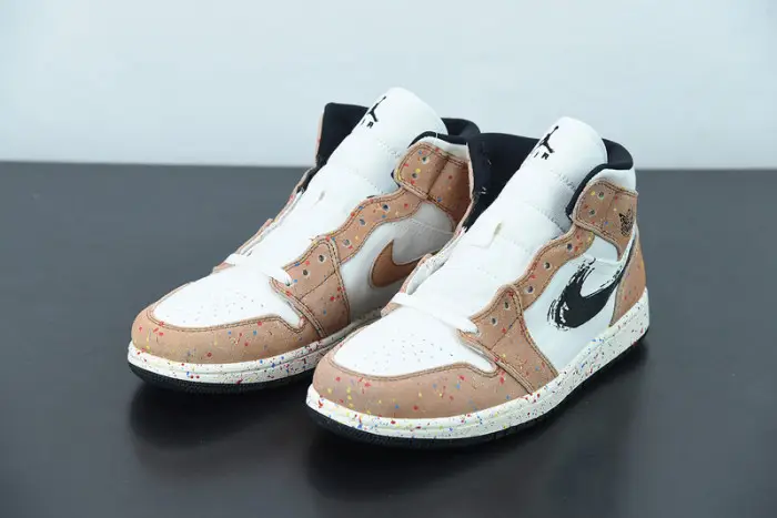 Air Jordan 1 Mid SE 'Brushstroke Paint Splatter 