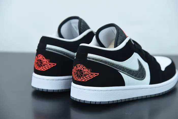 Air Jordan 1 Low Black White Wolf Grey Infrared 
