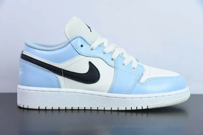 Jordan 1 Low Ice Blue Black (GS) - 