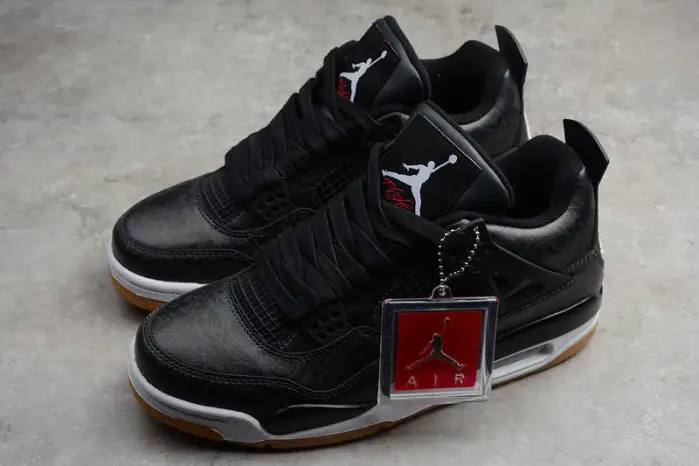 Air Jordan 4 Retro Laser Black Gum - 