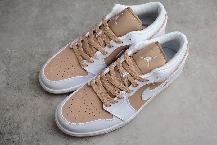 Air Jordan 1 Low Tan White 