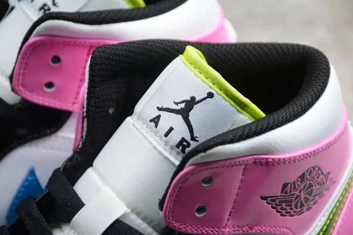 Jordan 1 Mid White Black Cyber Pink - 